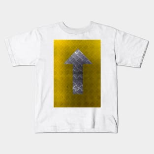 Industrial Arrow Tread Plate - Up Kids T-Shirt